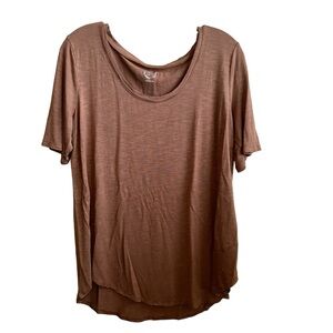 Maurices Women's 24/7 Burnt Orange Tunic Tee Top Sz Large